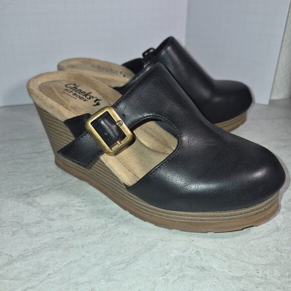 Black Cheeks Fit Body by Tony Little Clog Shoe's with Energy Pad's, Size 6 - Picture 3 of 11